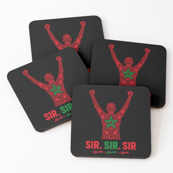 Item preview, Sir Saying Moroccan Soccer Fan Pride Moroccan Flag Supporter T-Shirt | Morocco Football Graphic Gift designed and sold by Trendably.