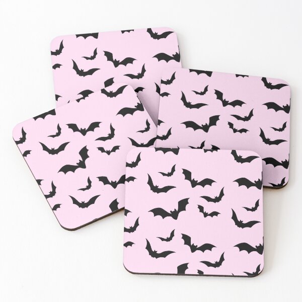 Item preview, cute pink bat pattern ~ gothic halloween bats ~ kawaii spooky designed and sold by Mypixieart.