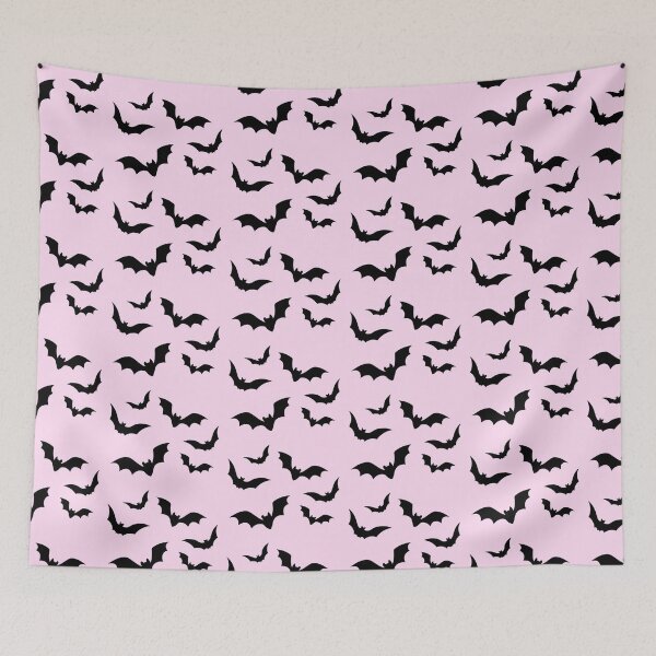 Item preview, cute pink bat pattern ~ gothic halloween bats ~ kawaii spooky designed and sold by Mypixieart.
