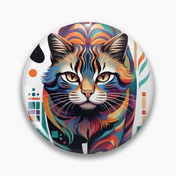 Item preview, Abstract Geometric Cat Multicolor Pop Art designed and sold by JonelleTshirts.