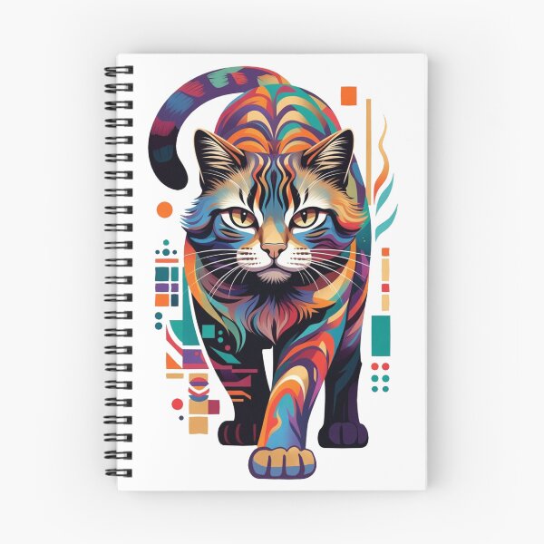 Item preview, Abstract Geometric Cat Multicolor Pop Art designed and sold by JonelleTshirts.