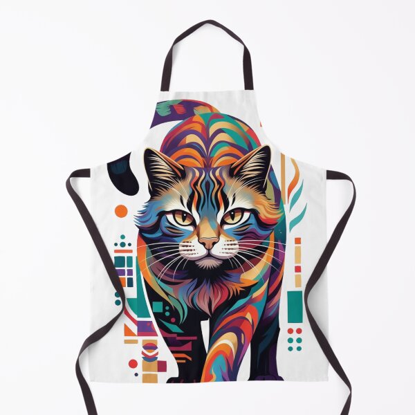 Item preview, Abstract Geometric Cat Multicolor Pop Art designed and sold by JonelleTshirts.