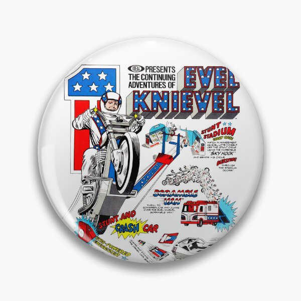 Item preview, Evel Knievel comic toy add designed and sold by The Retromotel.
