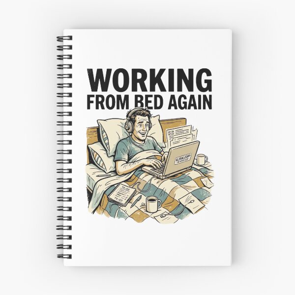 Item preview, Working From Bed Again – Funny Vintage Freelancer Remote Work Design designed and sold by urbinet.