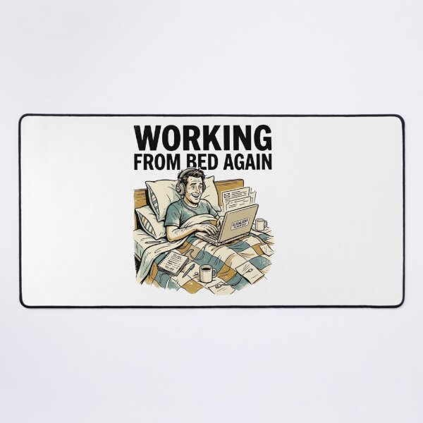 Item preview, Working From Bed Again – Funny Vintage Freelancer Remote Work Design designed and sold by urbinet.