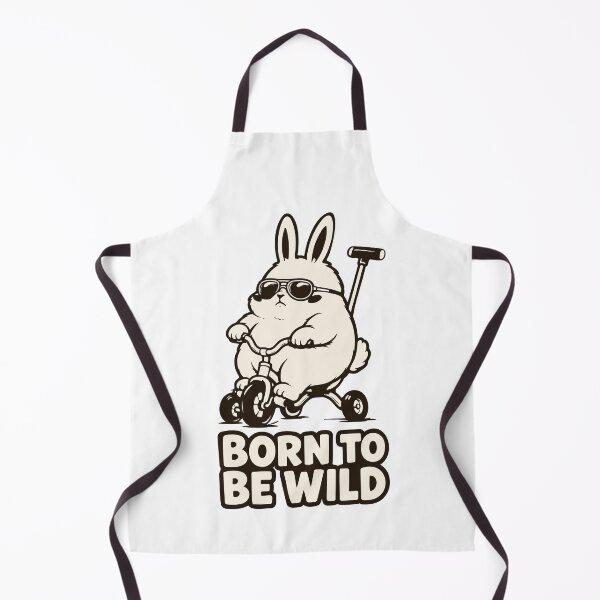 Item preview, Born to be Wild — Funny Fat Rabbit on Tricycle — Cute Biker Meme designed and sold by MalisoStickers.