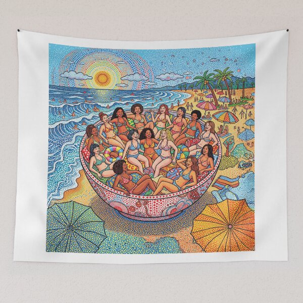 Item preview, Bowl Of Women In Bikinis designed and sold by Home Decor Art.
