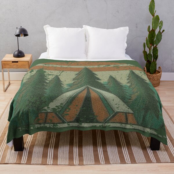 Item preview, Aged Worn Camping Wilderness Hiking Nature Outdoors Tent life r designed and sold by BlueLineLAX.