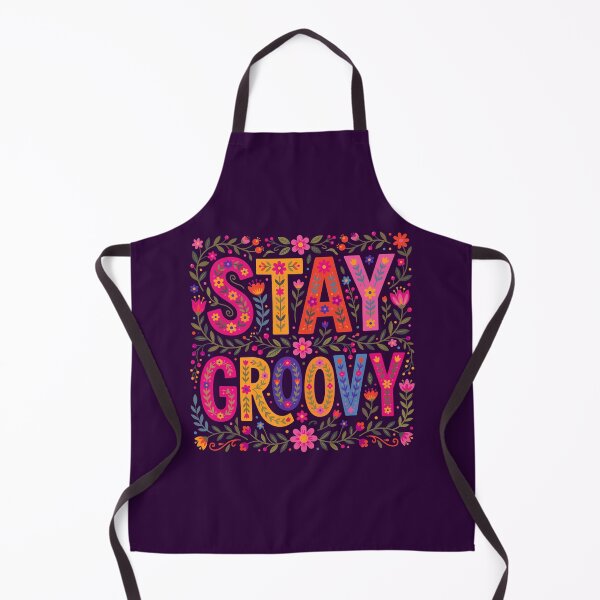 Item preview, Title Stay Groovy Retro Floral Typography designed and sold by Far Out Goods.