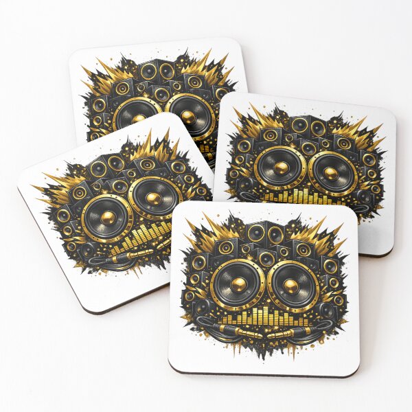Item preview, Assenforge Black & Gold Speaker Explosion | Premium DJ Audio T-Shirt Design | Transparent PNG designed and sold by Lifehackerplus1.