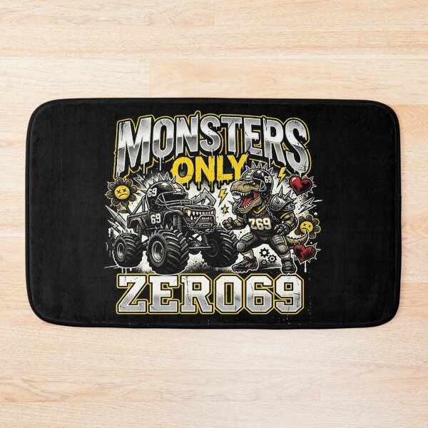Item preview, Monsters Only Monster Truck & T-Rex Unique designed and sold by zero69nodaysoff.
