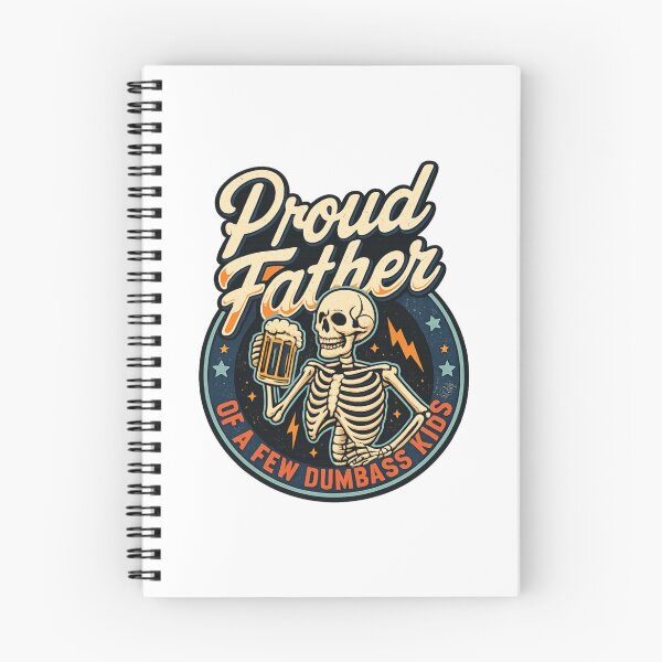 Item preview, Proud Father of a Few Dumbass Kids Skeleton Beer Vintage Father's Day T-Shirt designed and sold by AMIR PRO .