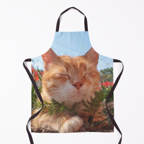 Item preview, Peaceful Orange Cat Resting in a Spring Garden – Cat Photography designed and sold by MB-CatPrints.