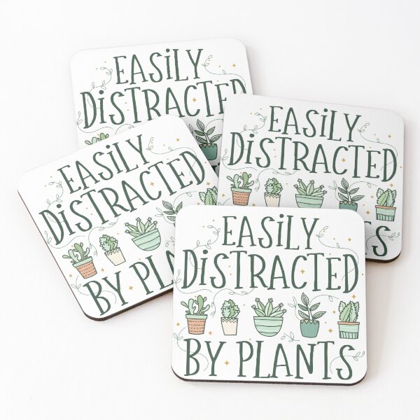 Item preview, Easily Distracted By Plants, Plant Love, Plant Lover Gift, Plant Lover, Gardening designed and sold by DesignDenDo ⭐⭐⭐⭐⭐.