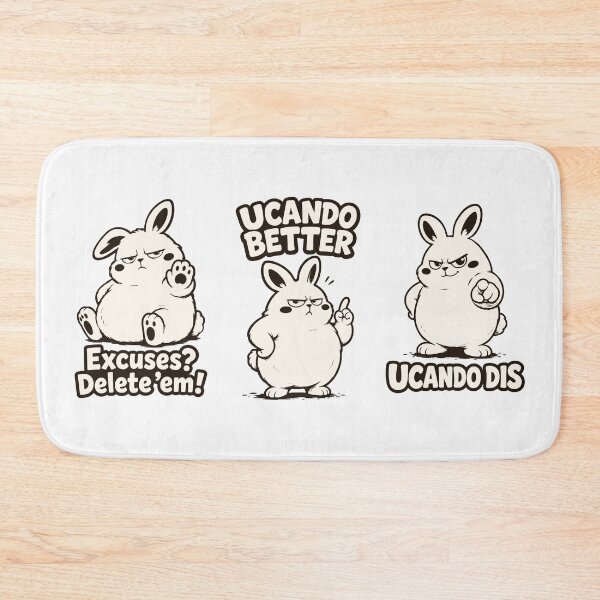 Item preview, Funny Bunny Motivation — U Cando Better — Cute Gym Study Sticker Pack designed and sold by MalisoStickers.