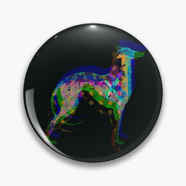 Item preview, Vibrant Neon Glitch Sighthound Dog | Chromatic Beasts Series designed and sold by MikZviagin.