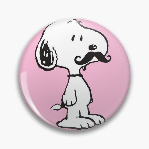 Item preview, Mustache Snoopy pink print sticker designed and sold by lineofEvermore.