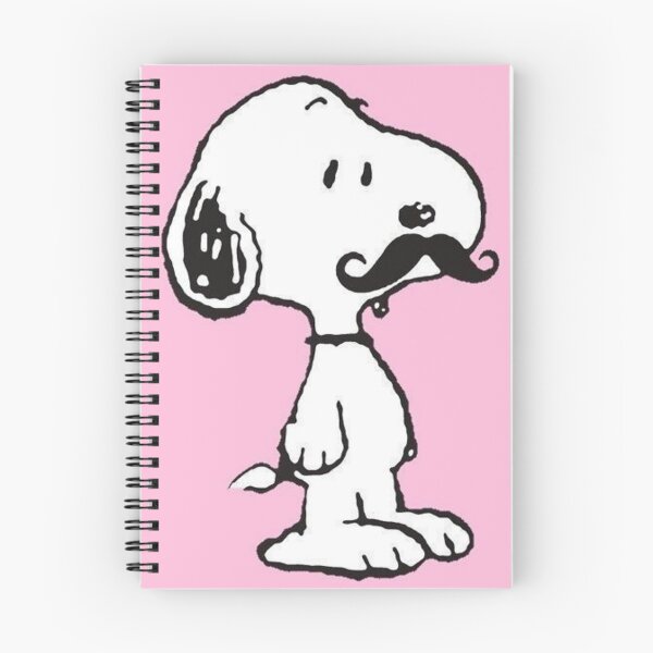Item preview, Mustache Snoopy pink print sticker designed and sold by lineofEvermore.