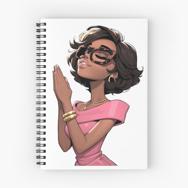 Item preview, She Trusts God Sticker | Fashionable Christian Black Girl | Prayer Die Cut Sticker for Planner & Laptop designed and sold by overcomercrafts.