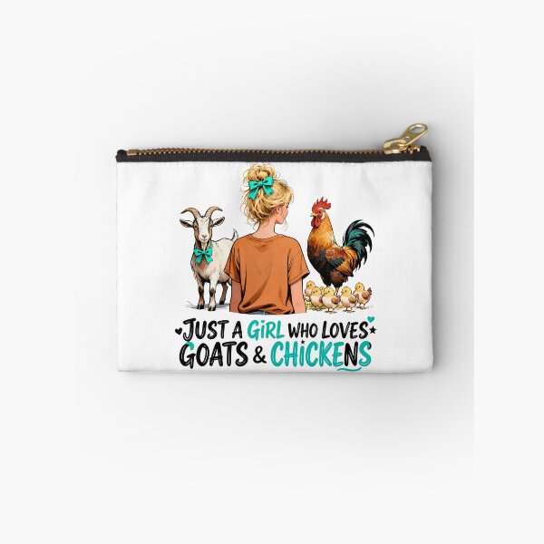 Item preview, Just A Girl Who Loves Goats and Chickens Cute Farm Animal Country Life designed and sold by CutOutIdols.