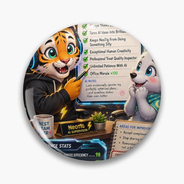 Item preview, Performance Review: Promoted to Chief Human Officer | Funny Office AI & Human TCG Die-Cut Sticker designed and sold by NeoTigLuna.