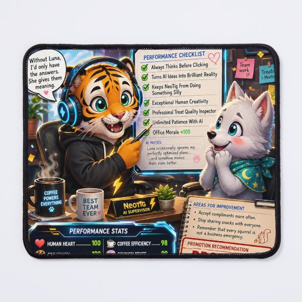 Item preview, Performance Review: Promoted to Chief Human Officer | Funny Office AI & Human TCG Die-Cut Sticker designed and sold by NeoTigLuna.