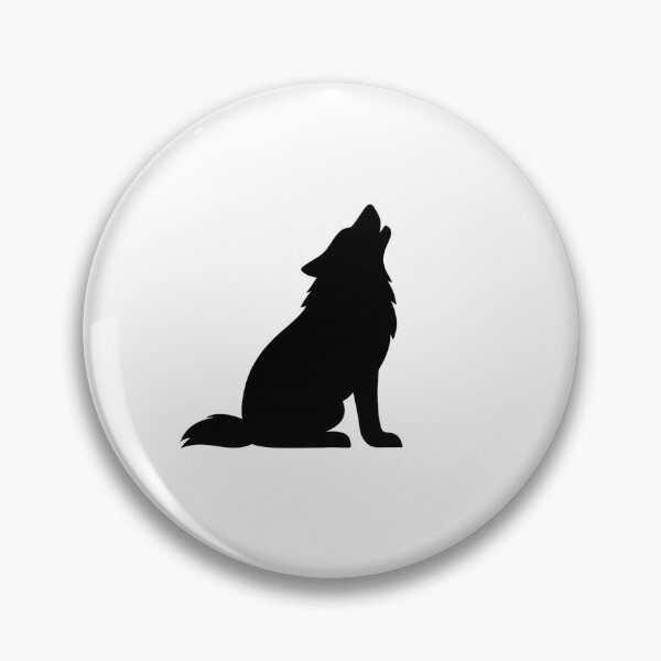 Item preview, Minimalist Howling Wolf Silhouette designed and sold by Le Grand Requin.