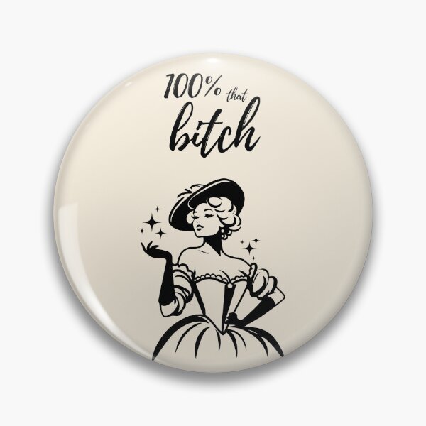 Item preview, "100% that Bitch" Beige Aesthetic Sassy Vintage Victorian Art Quote, Positive Affirmations, Girlypop Prints, Cozy Home Decor designed and sold by SpringTeaDesigns.