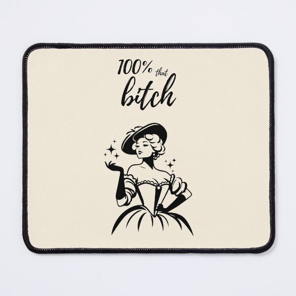 Item preview, "100% that Bitch" Beige Aesthetic Sassy Vintage Victorian Art Quote, Positive Affirmations, Girlypop Prints, Cozy Home Decor designed and sold by SpringTeaDesigns.