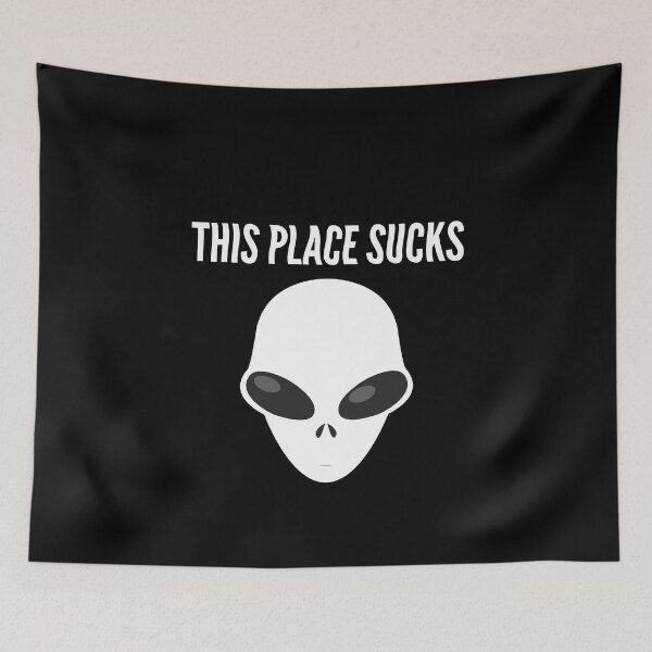 Item preview, This Place Sucks Alien Head | Aliens Lazy Halloween Costume designed and sold by JFFStore.