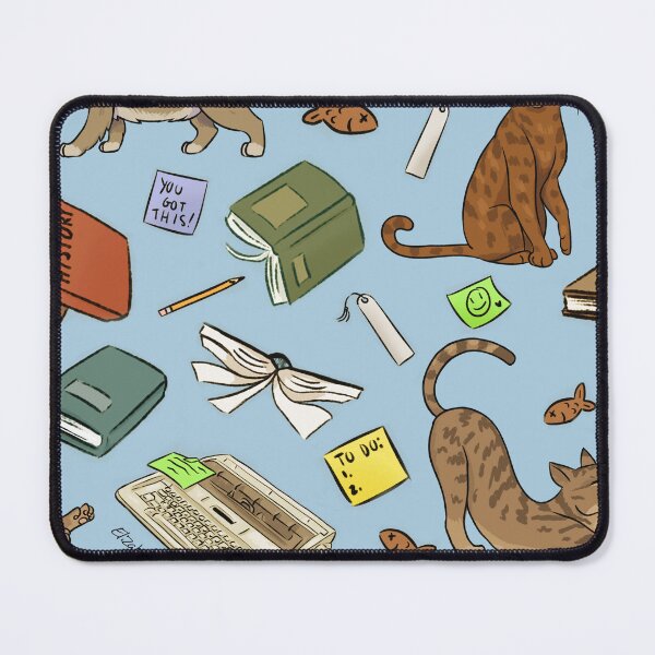 Item preview, Cat Bookstore Pattern designed and sold by Toon Toggs.