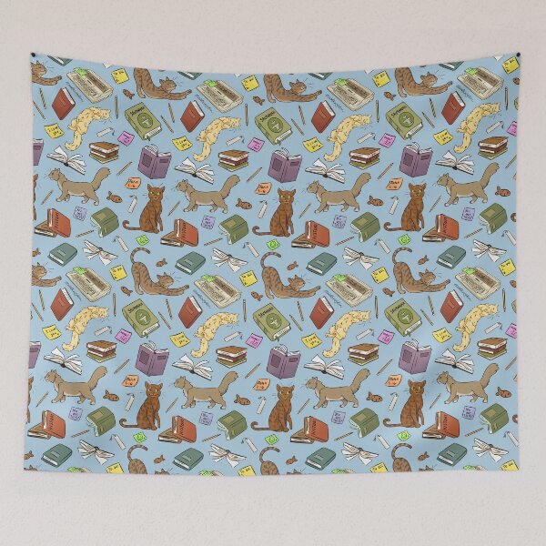 Item preview, Cat Bookstore Pattern designed and sold by Toon  Toggs.