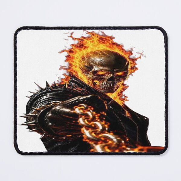 Item preview, Ghost Rider - Flaming Skull and Infernal Chain (Cinematic Poster Style) designed and sold by RAYBIL.