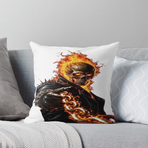 Item preview, Ghost Rider - Flaming Skull and Infernal Chain (Cinematic Poster Style) designed and sold by RAYBIL.