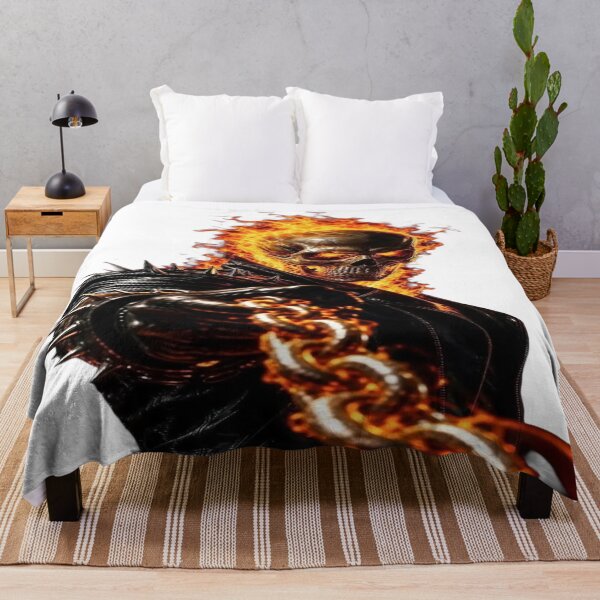 Item preview, Ghost Rider - Flaming Skull and Infernal Chain (Cinematic Poster Style) designed and sold by RAYBIL.