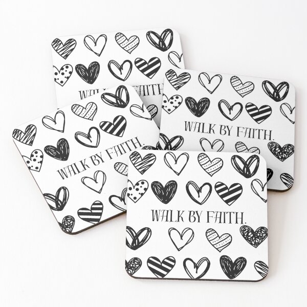 Item preview, Walk by Faith - Cute Christian Hearts Aesthetic designed and sold by PCollective26.