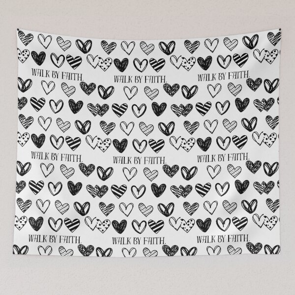 Item preview, Walk by Faith - Cute Christian Hearts Aesthetic designed and sold by PCollective26.