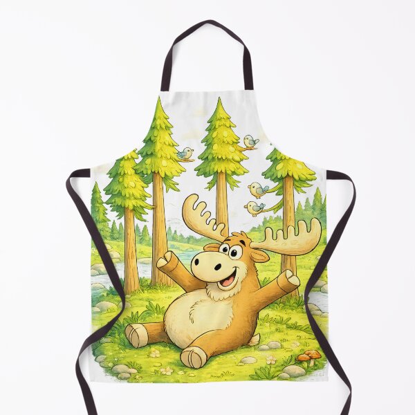 Item preview, Happy Forest Moose | Joyful Woodland Storybook Art designed and sold by Clothes With Smiling Animals Walt Gral.