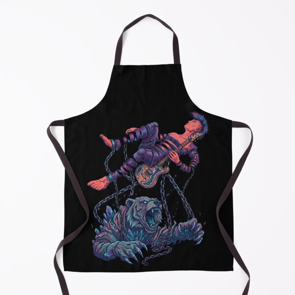 Item preview, Cyberpunk Guitarist Chained Crystal Bear Heavy Metal designed and sold by TeeARTHY.
