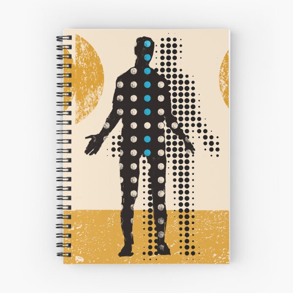 Item preview, Neon Glitch Human Silhouettes | Abstract Digital Duo with Dots and Stripes designed and sold by MikZviagin.