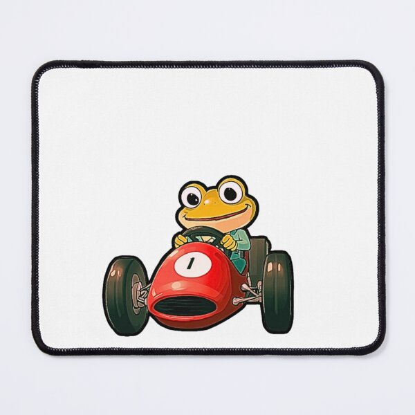 Item preview, Fast & Amphibious – Cartoon Frog Driving Tiny Race Car Funny T-Shirt Design designed and sold by MerchWSzpilkach.