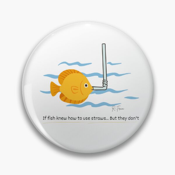 Item preview, fish with a straw designed and sold by DiFraia Studio.