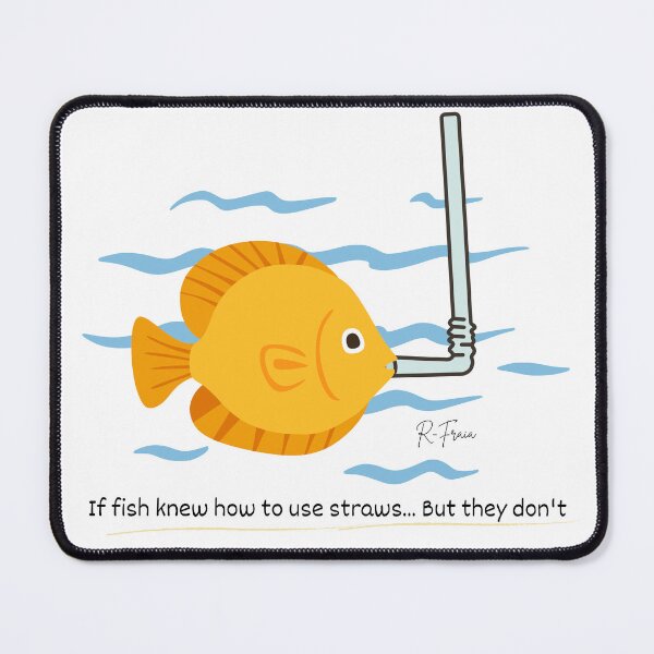 Item preview, fish with a straw designed and sold by DiFraia Studio.
