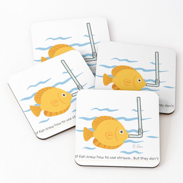Item preview, fish with a straw designed and sold by DiFraia Studio.