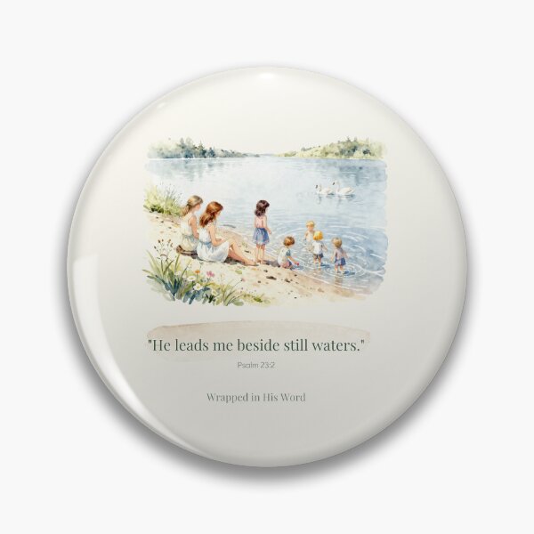 Item preview, He Leads Me Beside Still Waters – Psalm 23:2 Christian Watercolor designed and sold by BCapybara.