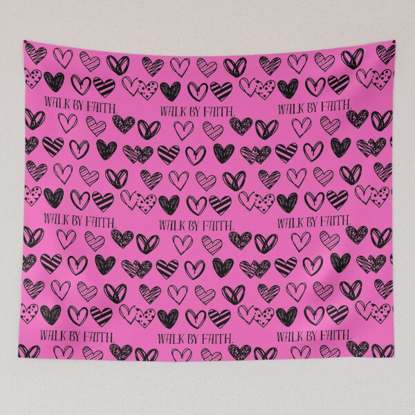 Item preview, Walk by Faith - Cute Christian Hearts Aesthetic designed and sold by PCollective26.
