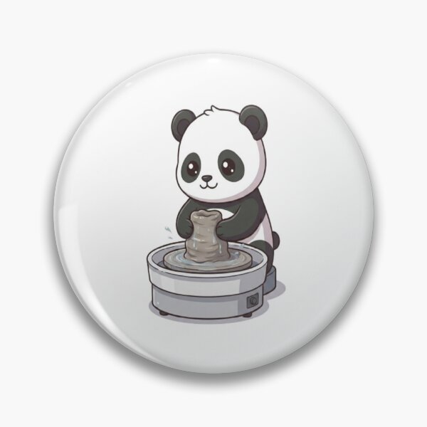 Item preview, Cute Panda Making Clay Pottery designed and sold by Ella_Sketch.