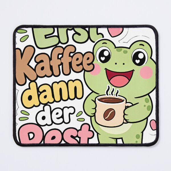 Item preview, First coffee, then the rest, Frosch designed and sold by BoosterShop.