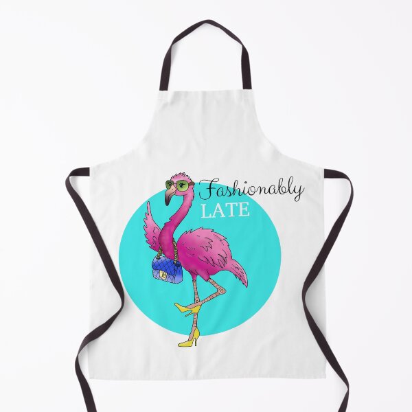 Item preview, Fashionably Late Pink Flamingo Illustration designed and sold by TinyPawDesigns.