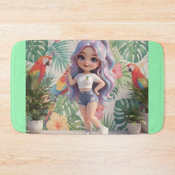 Item preview, Cute Chibi Girl Tropical Vibe designed and sold by Azurart2.